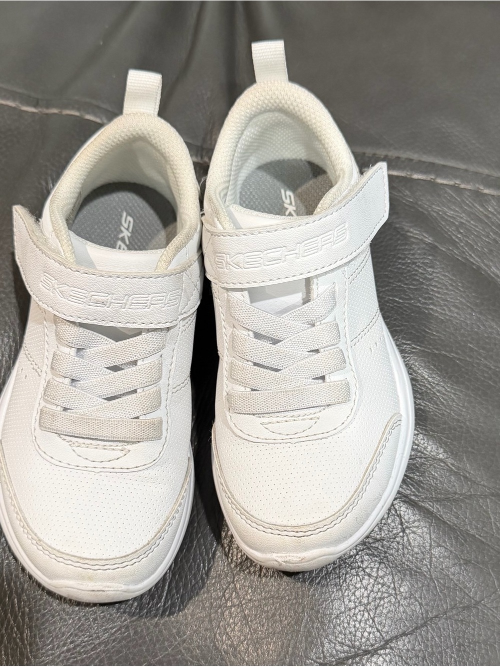Skechers Kids White Velcro Athletic Sneakers